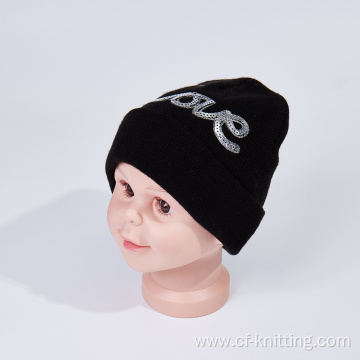 Children's winter knitted beanie